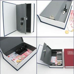 Boîtes Mini Safe Box Piggy Bank Secret Livre pour monnaie STASH SECURIT