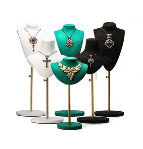 Dozen Nieuwe Verstelbare Metalen Portret Sieraden Ketting Display Stand Smeedijzeren Hals Model Sieraden Display Props