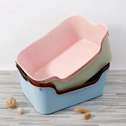 Dozen Nieuwe katten kattenbakje semi -geëxcileerde verhoogde kattentoilet antisplash highside highside katten katten doos kattenreiniging benodigdheden