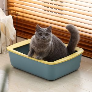 Bac à litière Semi-fermé pour chat, boîtes, nouveaux produits de nettoyage de l'air domestique, toilettes semi-fermées pour grand chat