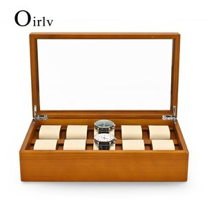 Dozen oir massieve houten sieradendoos voor horloge armband houten premium sieraden opslag organizer 34*20*9,4 cm aanpasbare houten horlogebox