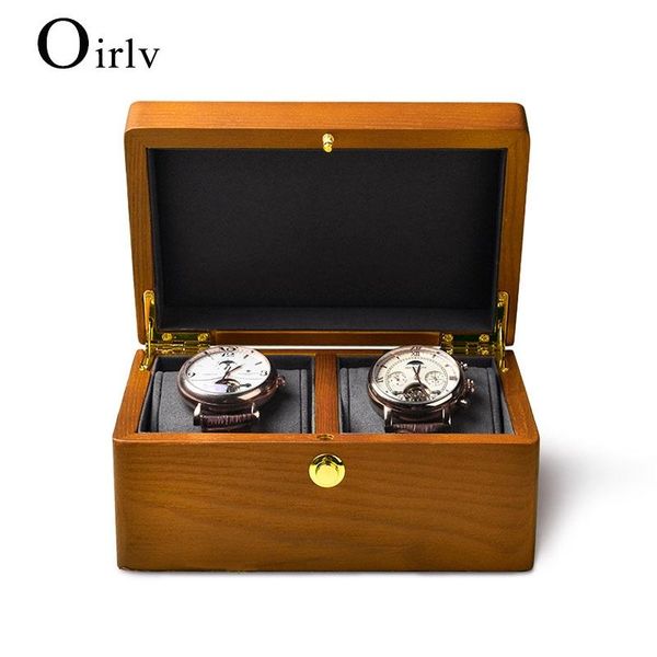 Cajas Oirlv Caja de Reloj Caja de joyería de Madera Maciza Caja de Almacenamiento de Reloj Estante de exhibición de Almacenamiento Embalaje de joyería a presión