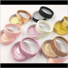 Dozen Packing Office School Business Industrial Drop Deview 2021 7 Colors 1 Pair Round Custom Fashioni Bling Glitter Pink Gold Eye Lashes