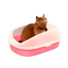 Boîtes Pet Dog Toilet Cat Box Box Cat Chien Chien Traiole Toilette en Teddy Antisplash avec litière pour chat