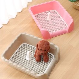 Boxes Pet Dog Toilet Dog Potty With Column Detachable Dog Pee Fence Training Toilet AntiSplash Pet WC Toilet Cleaning Tray Puppy Tray