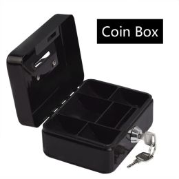 Boîtes protables clés de la boîte sûre clés de casier mini-acier piggy banc de sécurité boîte de sécurité rangement cachette de monnaie cachée