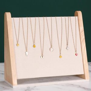 Boîtes à bijoux en bois massif, présentoir suspendu pour colliers, bracelets, bagues, présentoir de rangement, accessoires d'exposition de bijoux