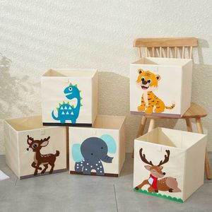 Boîtes Storage # 13 pouces Broldure pliable Cube animal Boîte de rangement oxford tissu pour enfants Organisateurs de bins Organisateur thoracique pour enfants Nursery Y24052093M2