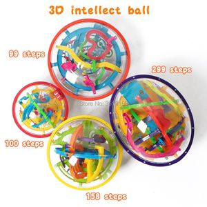 Cajas de almacenamiento 3D Magical Intellect Maze Ball 99 100 158 299 Steps IQ Balance Juego de rompecabezas de mármol magnético para niños y juguetes para adultos 230922