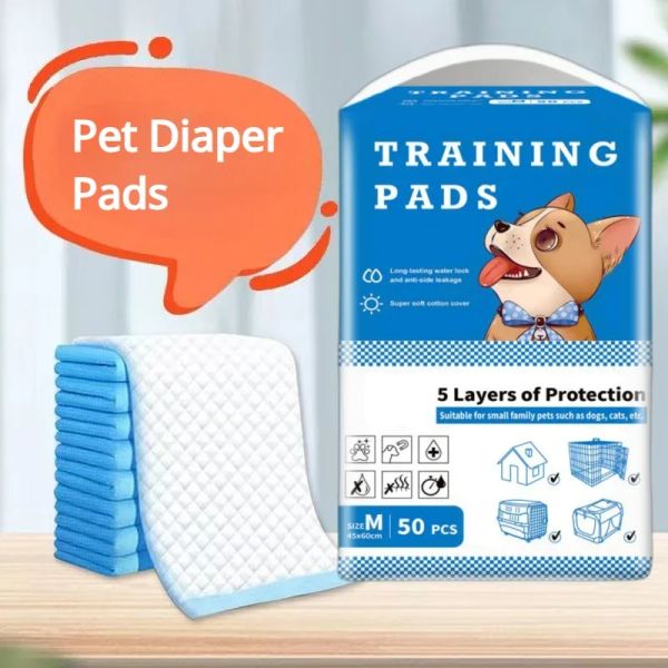 Boîtes super absorbant Pet Pet Diaper Derniable Tamps à couches épaissies pour chats Chien Quickdrarie de surface Tentraînement pour chien