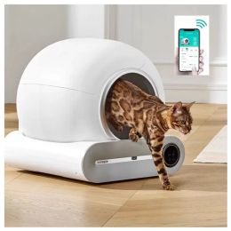 Dozen Tonepie Automatische kat kattenbakvak Zelfreiniging Sandbox Cat Toilet -app Controle 65L grote huisdier areneros para gato Engelse versie