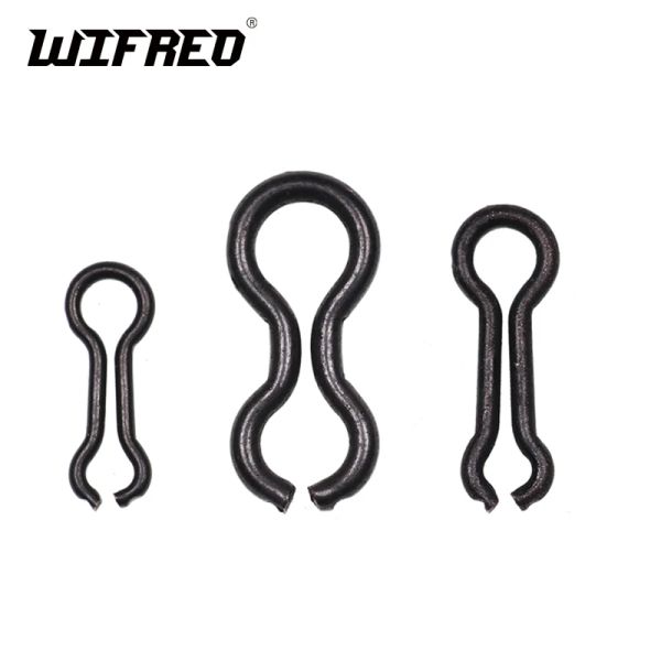 Boîtes Wifreo taille S M L laiton pêche plombs yeux œillets pour plomb DoIt moule boucles Leader fabrication Nickel noir