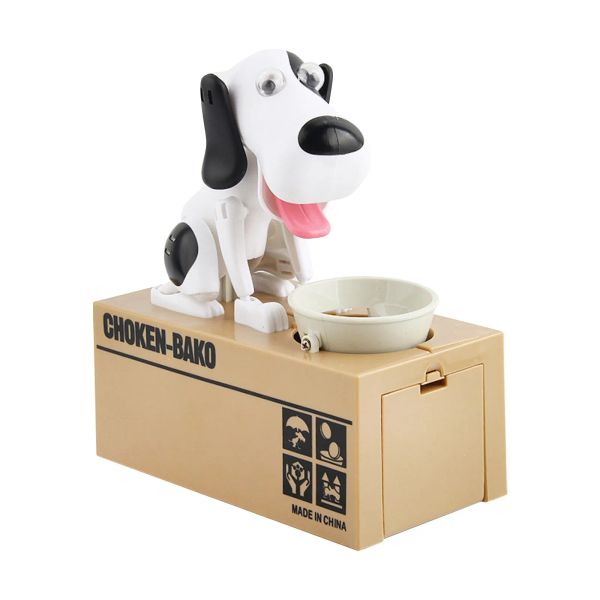 Boîtes ZK30 automatisé chien voler banque de pièces banque économie d'argent boîte cadeau mignon électronique tirelires dessin animé robot chien voler banque de pièces