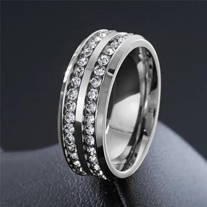 Boîtes Zorcvens à la mode en acier inoxydable cristal Zircon bagues de fiançailles pour hommes bijoux de mariage accessoires cadeau mode hommes anneaux