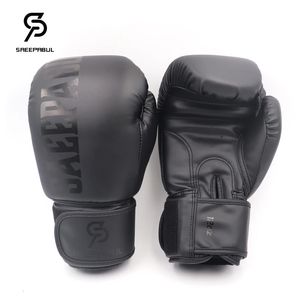 Gants de boxe 8 10 12 14OZ PU cuir Muay Thai Guantes De Boxeo Sanda combat gratuit MMA Kick boxe gant d'entraînement pour hommes femmes 240115
