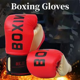 Guantes de boxeo para niños adultos Muay Thai Boxe Sanda equipo lucha libre artes marciales Kick Boxing entrenamiento guante entrenamiento 240122