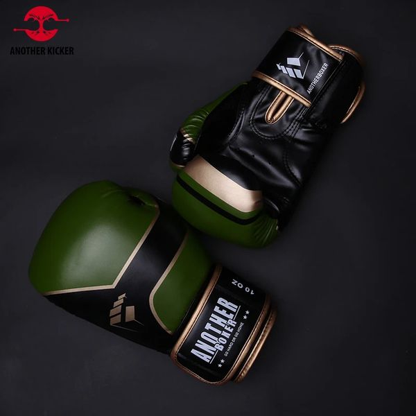 Guantes de boxeo de cuero profesional MMA Sparring Punch Bag entrenamiento lucha Muay Thai hombres mujeres Junior niños Kickboxing guante 240117