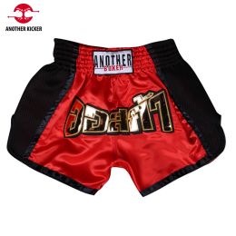 Shorts de kickboxing féminins courts de la boxe Muay Thai thaïlandais Satin de boxe thaï en satin broderie broderie de lutte respirante