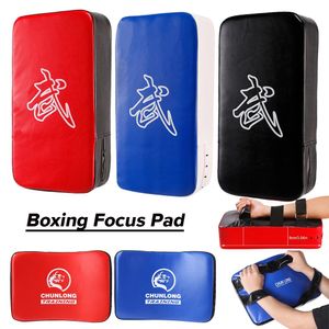 Almohadilla de boxeo Bolsa de arena Fitness Taekwondo Almohadillas para patadas de mano Equipo de entrenamiento de cuero PU Muay Thai Foot Target Boxing Focus Pad 240122