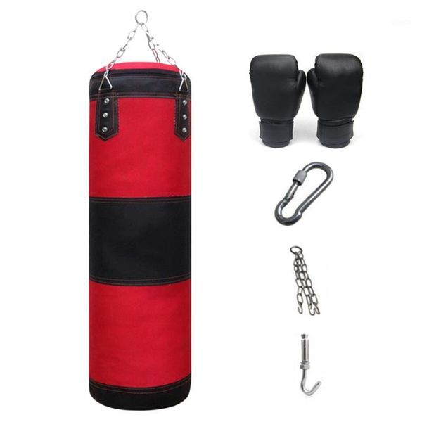 Boxe sac de boxe entraînement Fitness Gym suspendu coup de pied lourd sac de sable équipement de musculation exercice vide-lourd sac de boxe1