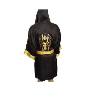 Robes de boxe GOLDDEN Black Boxer Robe Cosplay Costume Sports Boxe COUPLE Robe ADULTE Boxe Formation Peignoir Boxer Bataille Uniforme 230404