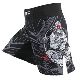 Boxing Shorts Vêtements MMA Muay Thai Kickboxing Fight Suotf Muaythai Men Santa Emma Soft Sun Wukong Monkey MMA Shorts 240419