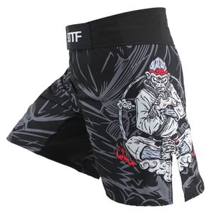 Pantalones cortos de boxeo ropa Mma Muay Thai Kickboxing lucha Suotf Muaythai hombres baratos Santa Emma suave sol Wukong mono mma shorts261h