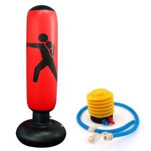 Equipo de entrenamiento de boxeo Kickboxing Muay Bolsa inflable Bolsa de arena de perforación de liberación de vaso de soporte libre para niños Adultos Compras en línea
