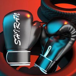 Gants d'entraînement de boxe en cuir PU pour enfants, sac de boxe pour jeunes, Kickboxing Muay Thai mitaines MMA Sparring 240117