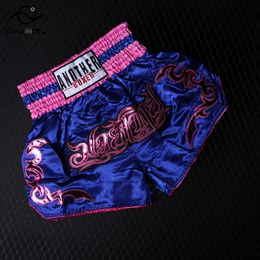 Boxing Trunks Shorts de boxe Femme pour hommes broderies MMA shorts professionnels Kickboxing Training Trunks Kids Boy Girl Muay Thai Pantalon 230504