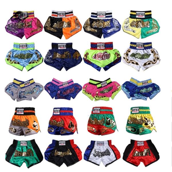 Troncos de boxeo Kick Fight Grappling Niños Mujeres Hombres Mma Muay Thai Shorts Niños Niñas Bjj Sanda Entrenamiento Combate Uniforme Boxer Pantalones 230331