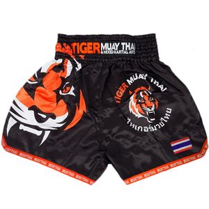 Boxe Trunks MMA Tiger Muay Thai match de boxe Sanda entraînement short respirant muay thai vêtements boxe Tiger Muay Thai mma 230504