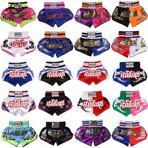 Boxe Trunks Muay Thai Shorts Top Qualité Combat Kickboxing MMA Pantalon Hommes Femmes Enfants Broderie Sanda Arts Martiaux Équipement de Formation 230824