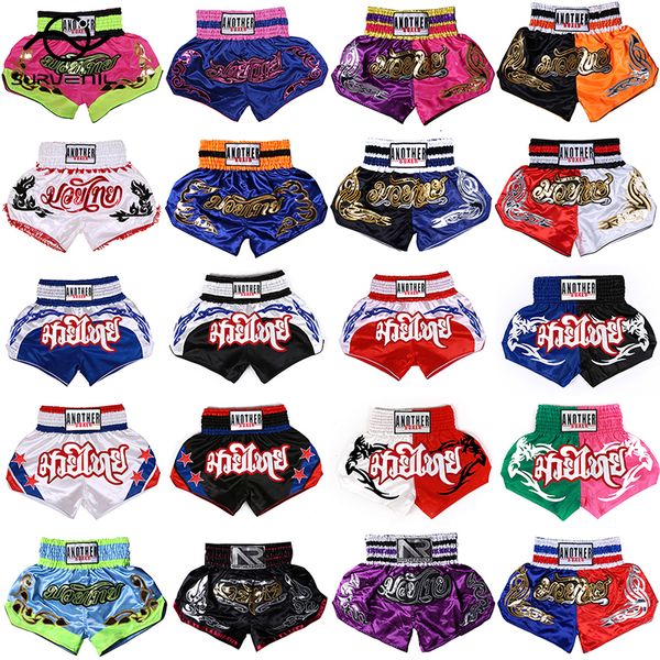 Troncos de boxeo Muay Thai Shorts Top Calidad Fight Kickboxing MMA Pantalones Hombres Mujeres Niños Bordado Sanda Equipo de entrenamiento de artes marciales 221130