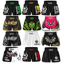 Boxing Trunks Shorts Muay Thai Kick Boxer MMA Men Fight BJJ Grappling Sportswear Pantal Wholesale 221130