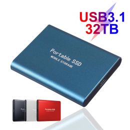 Boxs 100% Originele Zwarte SSD 1TB 2TB TYPEC USB 3.1 Draagbare SSD Sata 4TB 8TB Disco Duro Externo Pen Drive 16TB Usb Flash Harde Schijf