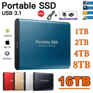 Boîtes 1 To Portable SSD M.2 EXTERNAL SSD 500 Go Solid State Drive USB3.1 Highpeed Drive externe Drive 1 To ordinateur portable SSD pour Xiaomi pour PC