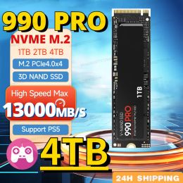 Boxs 990 Pro 13000 MB/s M.2 SSD 512GB 1TB 2TB 4TB con disipador térmico PCIe4.0x4 NVMe Disco Duro unidad interna de estado sólido para PC de escritorio PS5