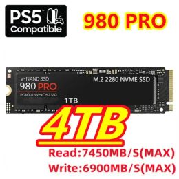 Boxs Gloednieuw 980 Pro SSD 1TB 2TB 4TB NVME PCIE 4.0 M.2 2280 7450MB/S Interne SSD -drive voor PS5 PlayStation5 Laptop gaming PC