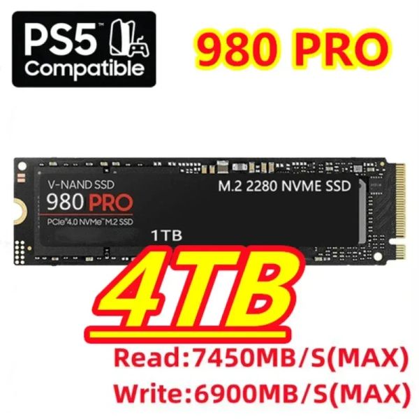 Boîtes nouvelles 980 Pro SSD 1TB 2TB 4TB NVME PCIE 4.0 M.2 2280 7450MB / S