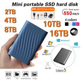 Boxs Externe SSD -drive 1 TB Highspeed Portable SSD 2TB Externe SSD 500G SolidState Drive Mobile Hard Disk voor Xiaomi voor laptop