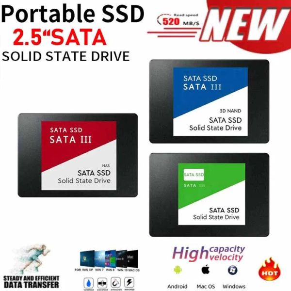 Boxs-disco duro Sata SSD de alta velocidad, 1TB, 2TB, Sata3, 2,5 pulgadas, 4TB, TLC, 500 MB/S, unidades internas de estado sólido para ordenador portátil y de escritorio