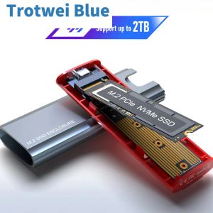 Boxs M.2 NVMe SSD-behuizing Adapter Tool Gratis aluminium behuizing USB C 3.1 Gen 2 10 Gbps naar NVMe PCIe externe behuizing voor M2 NVMe SSD