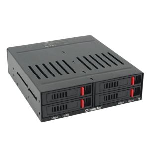 Boîtes Oimaster HE2006 4 emplacements SATA Rack interne Rack de 2,5 pouces Drive Drive Rack mobile interne avec indicateur LED Ventilateur intégré