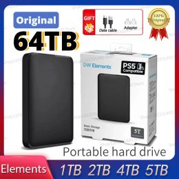 Boîtes d'origine Western DW Elements 64 To Disque dur portable portable Portable 2 To 1 To USB 3.0 Disque dur portable pour ordinateur portable PS4 PS4 PS4