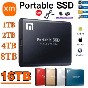 Boîtes Portable SSD 1TB Disque de stockage à disque dur mobile 2 To Disque dur mobile pour Xiaomi pour ordinateurs portables / Desktop / Mac