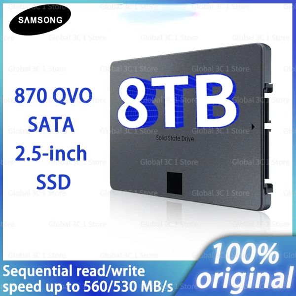 Boîtes PS5 SSD 870 QVO interne 1TB 2,5 pouces SATA 4TB 2TB 8TB DRIDE DRIDE SATA3 Ordinier ordinateur HDD HDD