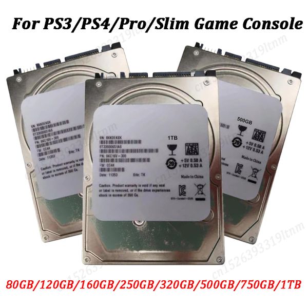 Boîtes SATA Disque du disque dur interne pour PS3 / PS4 / Pro / Slim Console Disque dur Disk 80 Go / 120 Go / 160 Go / 250 Go / 320 Go / 500 Go / 750 Go / 1 To