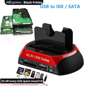 Boxs USB naar SATA IDE HDD met kaartlezer USB Hard Disk Driver Docking Station Externe behuizing HD Externo SSD naar USB Box