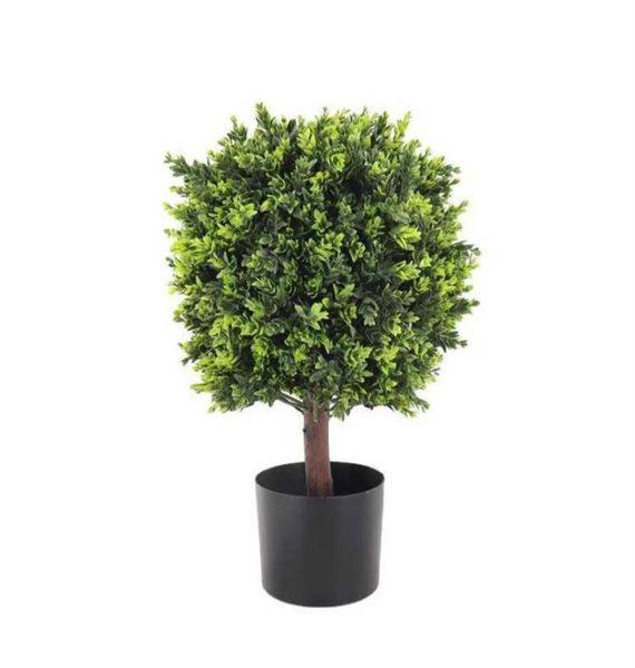 Arbres artificiels topiaires en boule de buis, plante verte en pot pour jardin décoratif intérieur et extérieur221i8738023